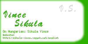 vince sikula business card